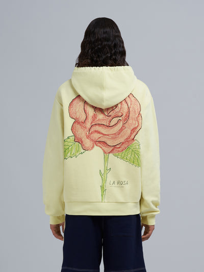 LA ROSA PRINT EMBROIDERED HOODIE IN COTTON SWEATSHIRT