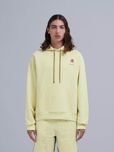 LA ROSA PRINT EMBROIDERED HOODIE IN COTTON SWEATSHIRT