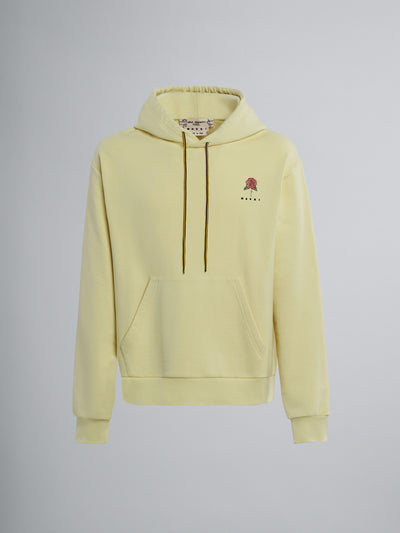 LA ROSA PRINT EMBROIDERED HOODIE IN COTTON SWEATSHIRT