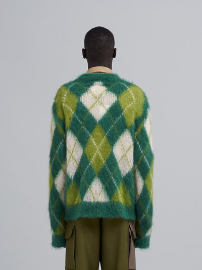 ICONIC MOHAIR ARGYLE SWEATER