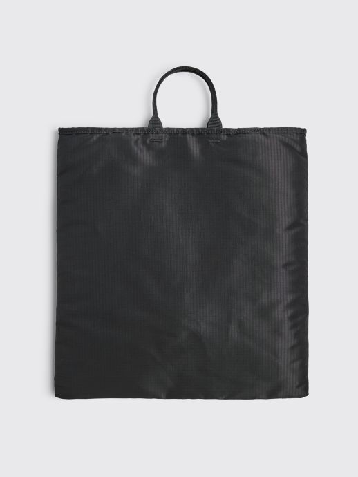 FACE LOGO PLAQUE TOTE BAG BLACK