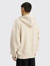 FACE HOODED ZIP UP SWEATSHIRT OATMEAL MELANGE