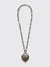 HEART-LOCK PENDANT NECKLACE ANTIQUE SILVER