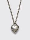 HEART-LOCK PENDANT NECKLACE ANTIQUE SILVER