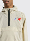 COMME DES GARÇONS PLAY X K-WAY LEON HALF ZIP JACKET BEIGE