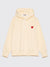 SMALL HEART HOODED SWEATSHIRT PALE YELLOW