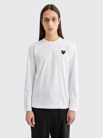 SMALL HEART LS T-SHIRT WHITE