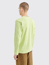 SMALL HEART LS T-SHIRT STRIPE GREEN