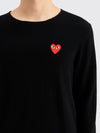 SMALL HEART KNITTED SWEATER BLACK