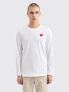 MALL HEART LS T-SHIRT WHITE RED