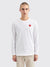 MALL HEART LS T-SHIRT WHITE RED