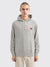 SMALL HEART HOODED SWEATSHIRT GREY