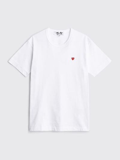 MINI HEART T-SHIRT WHITE / RED