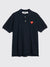 SMALL HEART POLO T-SHIRT NAVY