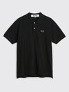 SMALL HEART POLO T-SHIRT BLACK / BLACK