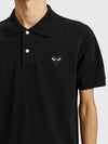 SMALL HEART POLO T-SHIRT BLACK / BLACK