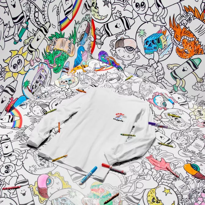 Vans X Crayola Mail Doodle Long Sleeve T-Shirt