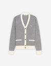 BABY FOX PATCH BI-COLOR CLASSIC CARDIGAN