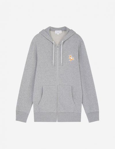 CHILLAX FOX PATCH ZIPPED HOODIE